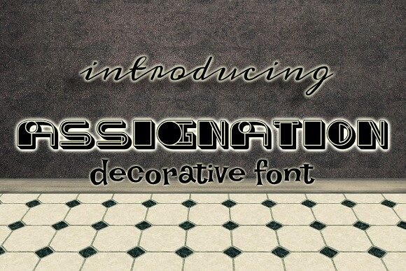Assignation Font: Stylish Display Type