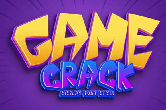 Game Crack Font for Web Design