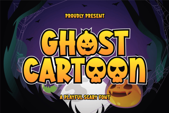 Ghost Cartoon Font for Halloween Crafts