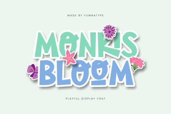 Monkis Bloom: A Playful Display Font for Small Business Branding