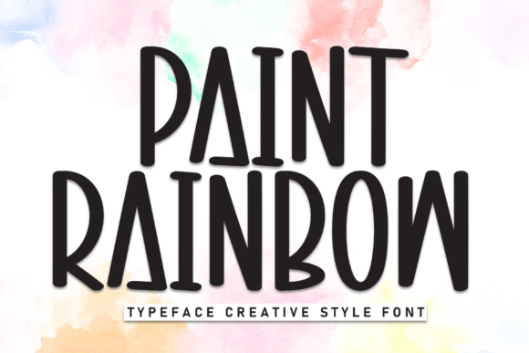 Paint Rainbow Font for Creative Design