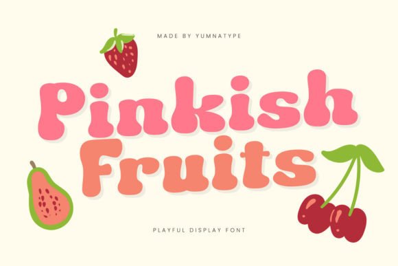 Pinkish Fruits Font for Creative Projects