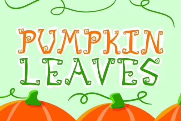 Pumpkin Leaves Font for Creative Brands