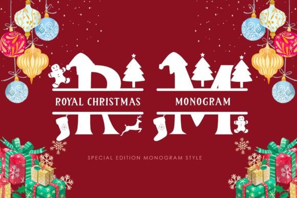 Royal Christmas Monogram: A Festive Display Font for Makers