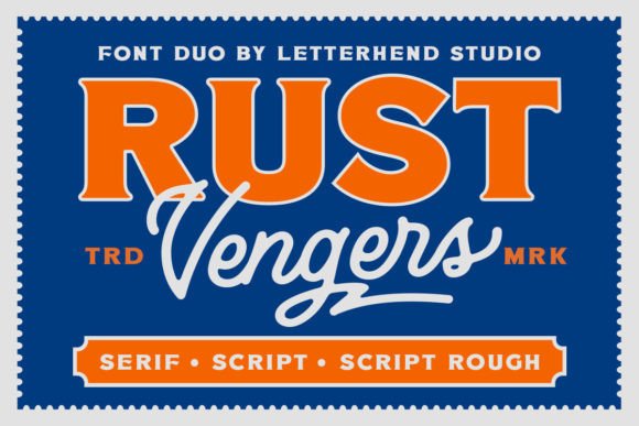 Rust Vengers Font for Bold Design